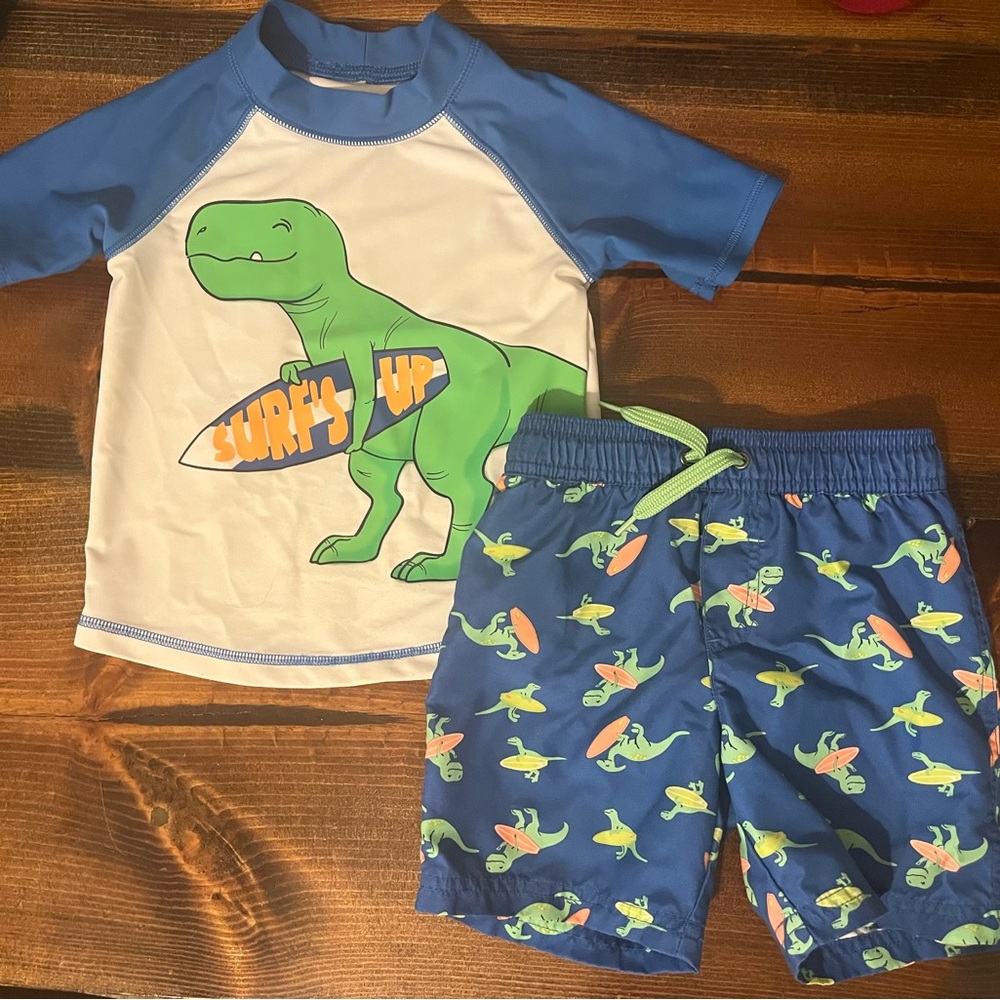 Kids Dinosaur Swim Set - Blue and Green